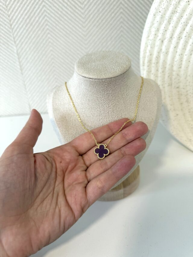 CLOVER PURPLE NECKLACE