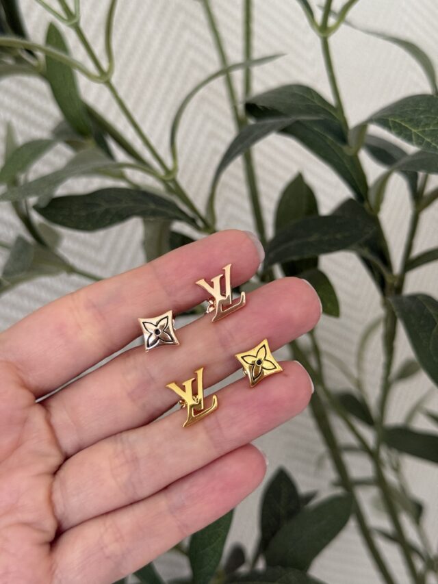L STUD ROSE/GOLD