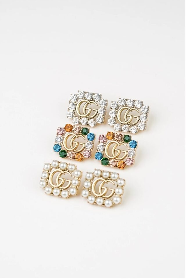 Stud Earring W Crystal - Image 3