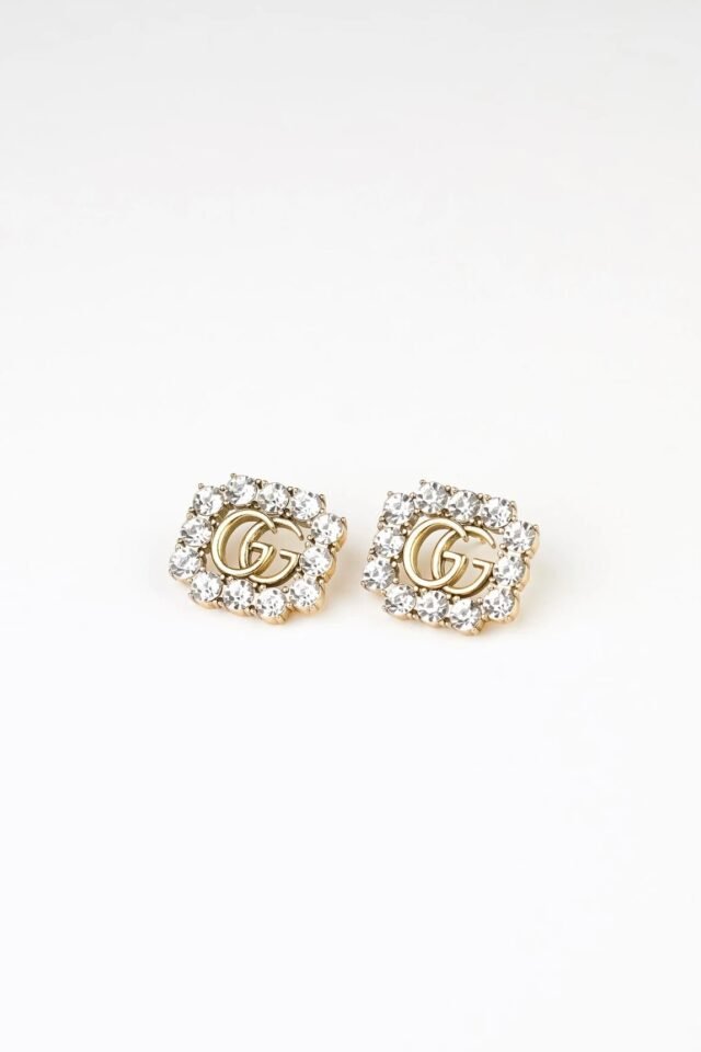 Stud Earring W Crystal