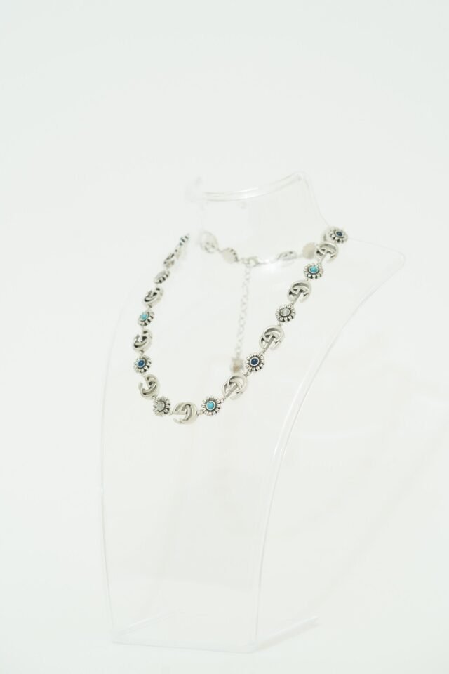 Flower Silver Choker