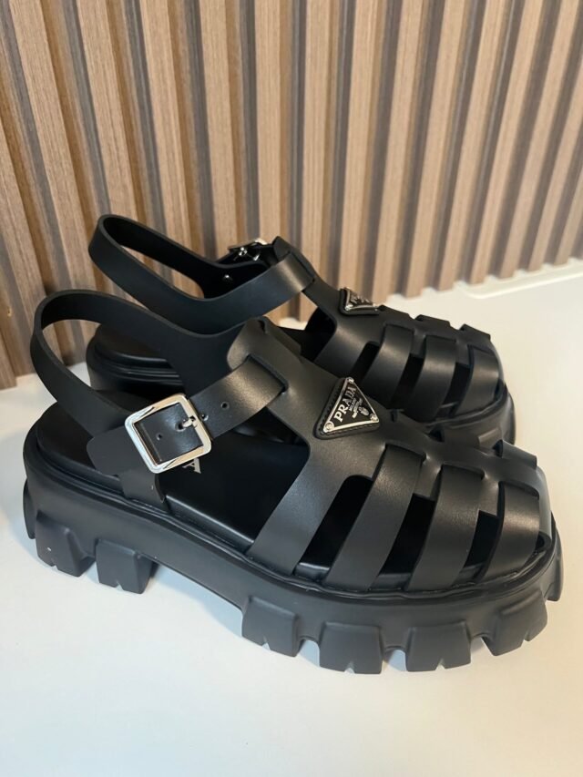 P BLACK SANDALS - Image 2