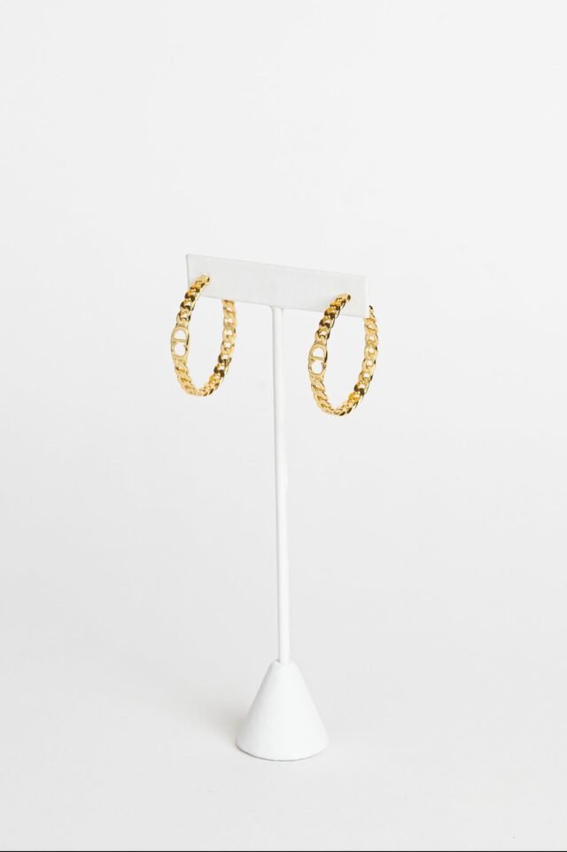 D GOLD BRAIDED HOOP
