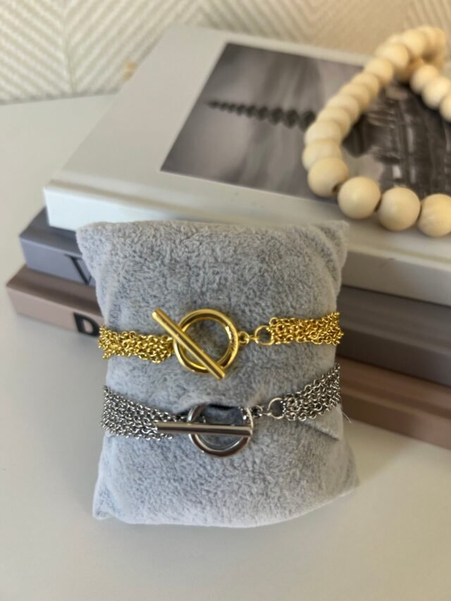 L GOLD & SILVER BRACELET - Image 3