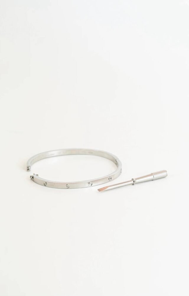 LOVE SLIM GOLD & SILVER BRACELET - Image 2