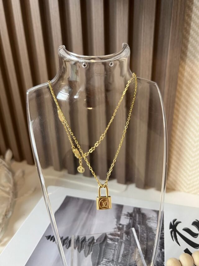 L Lock Gold Necklace