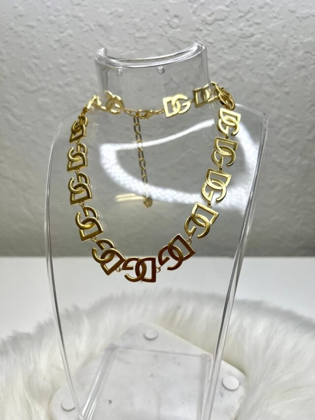 D Gold Necklace