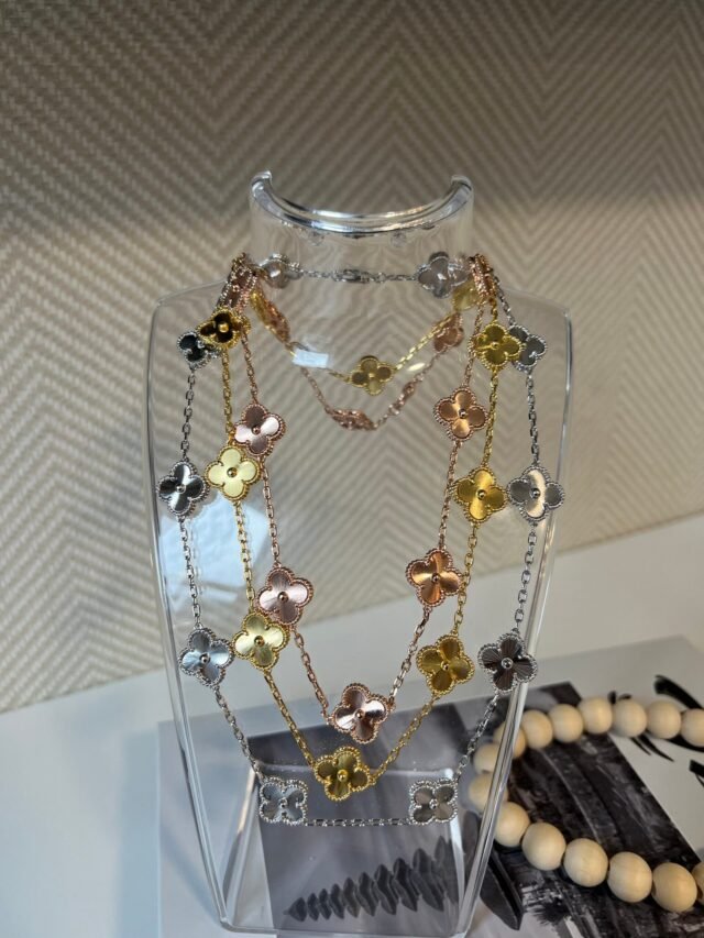 Clover Tri Color Necklace