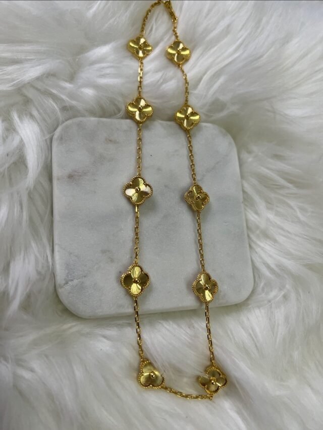 Clover Tri Color Necklace - Image 5