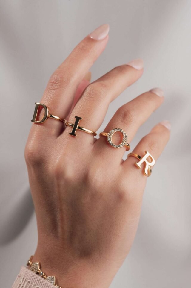 Gold 4 Letter Ring