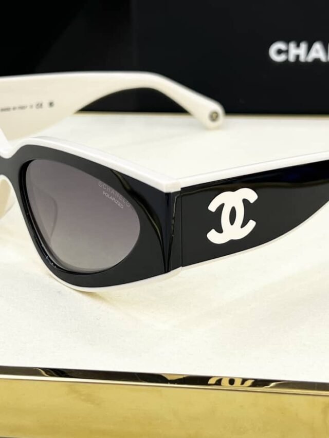 C BLACK/WHITE SUNGLASSES - Image 3