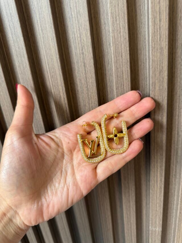 L GOLD EARRINGS - Image 2